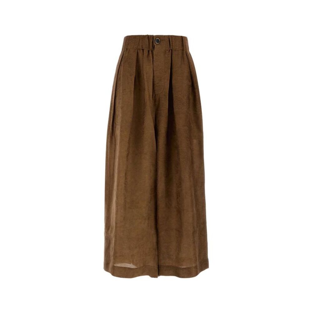 Uma Wang Women Biscuit Viscose Blend Poetic Wide-Leg Pant